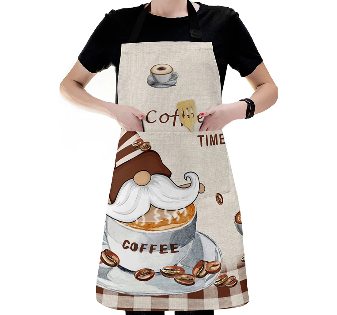 Coffee Bean Dwarf White Cup Apron