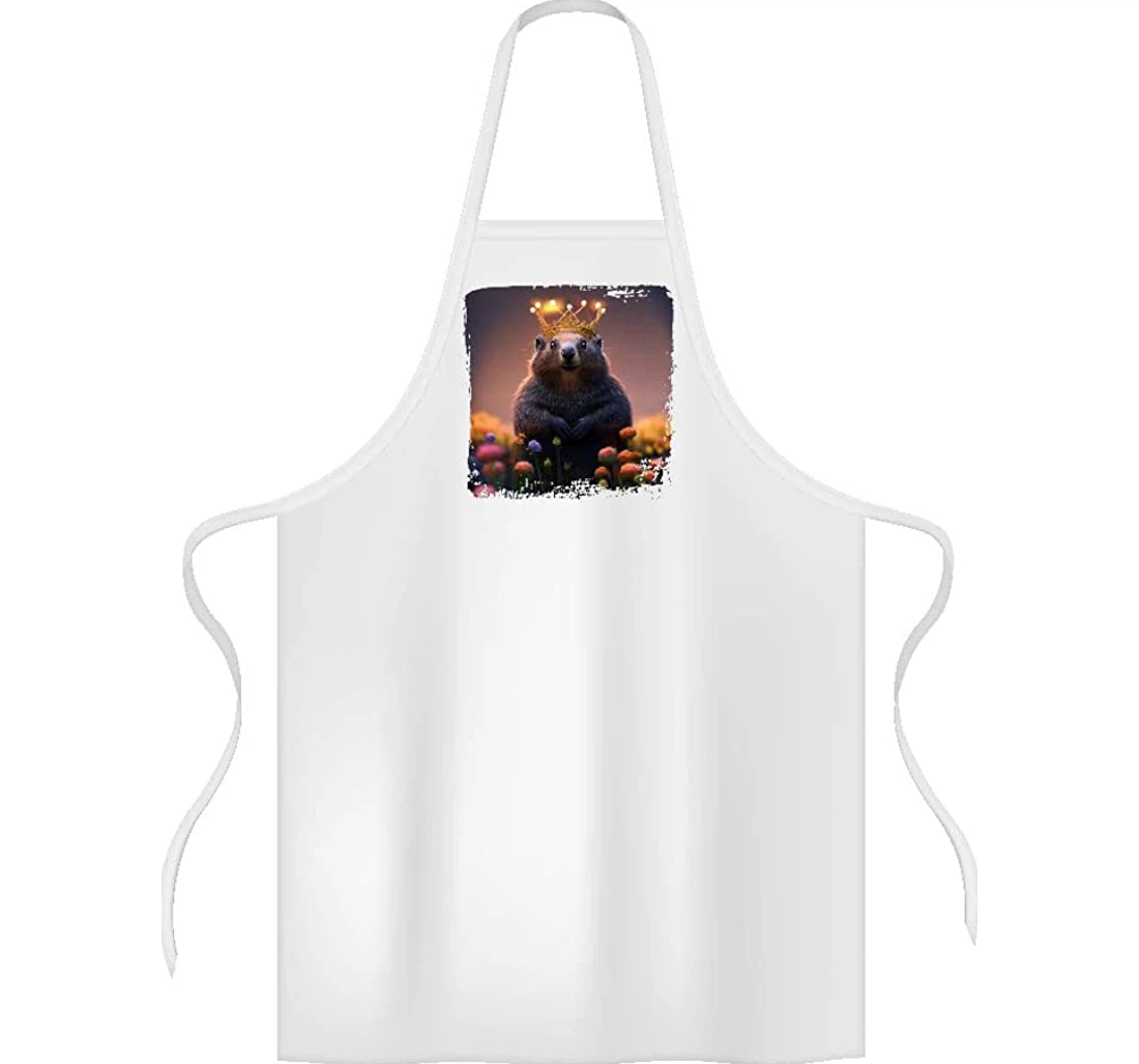 Marmot Art Print Art Graphic Apron