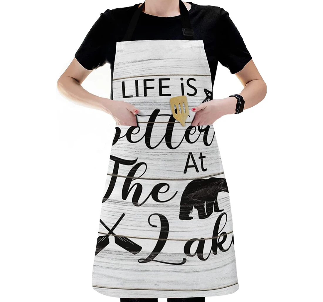 Lake Life Is Better Bear Oar Apron