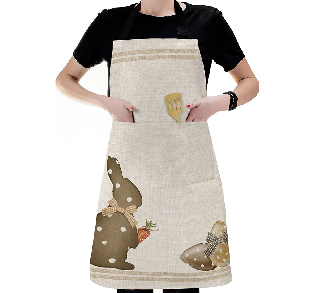 Easter Bunny Point Brown Egg Apron