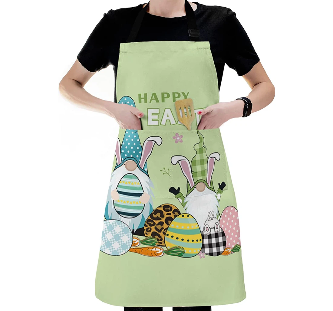 Gnome Easter Egg Bunny Carrot Green Apron