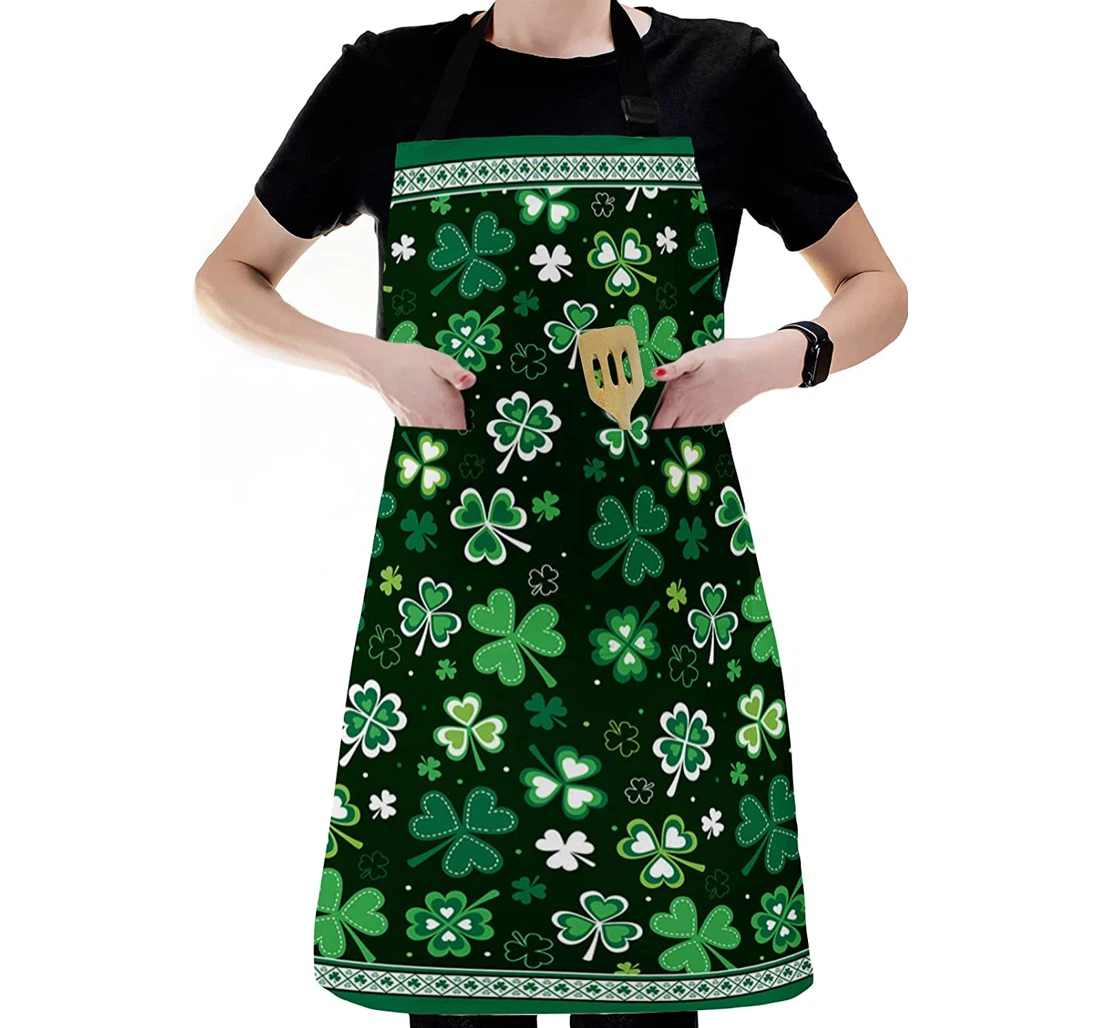 Spring Lucky Clover Seamless Apron