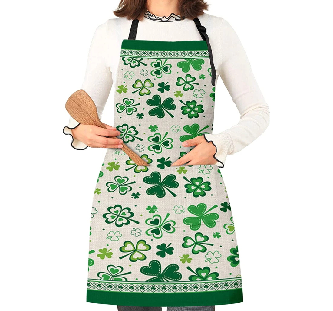 Clover St Patrick's Day Shamrock Seamless Apron