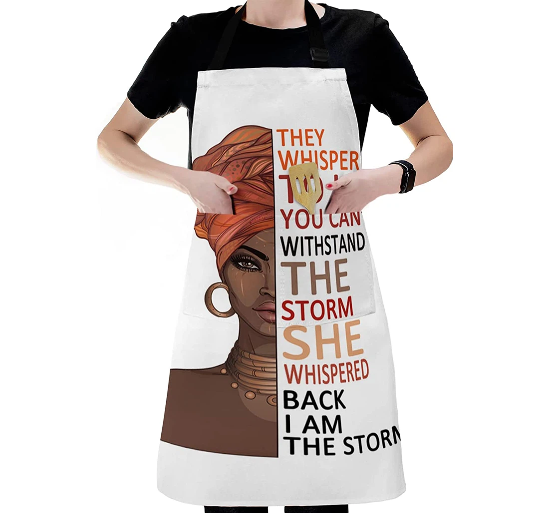 African Black Woman Excitation Word Apron