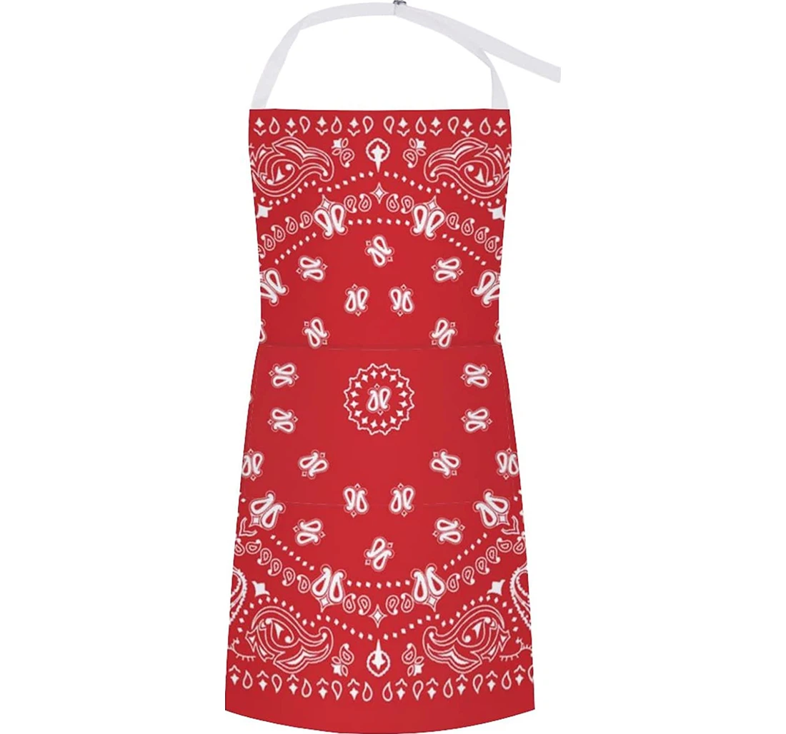 Red Bandana Pattern Apron