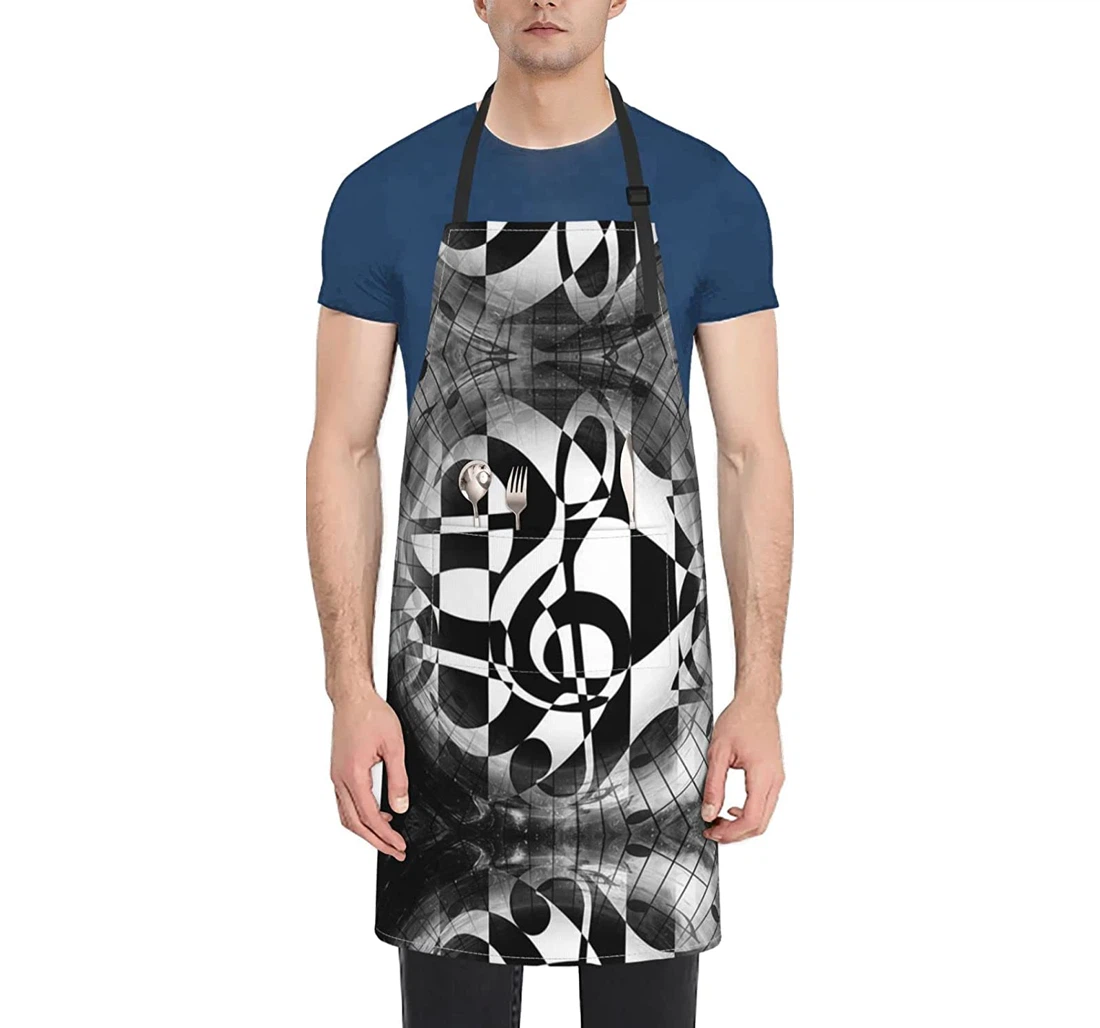 Musical Theme Music Clefs Apron