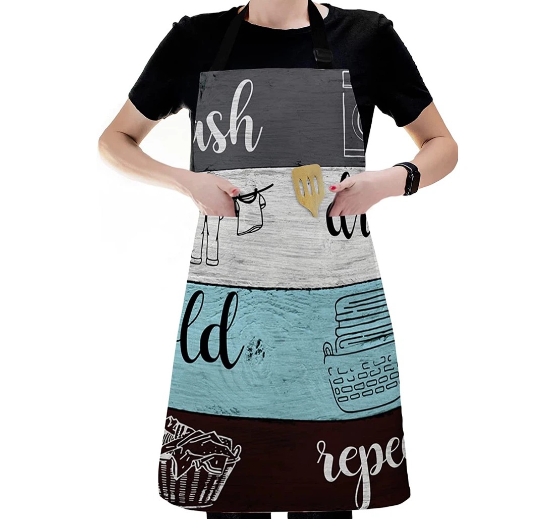 Retro Farm Laundry Theme Apron