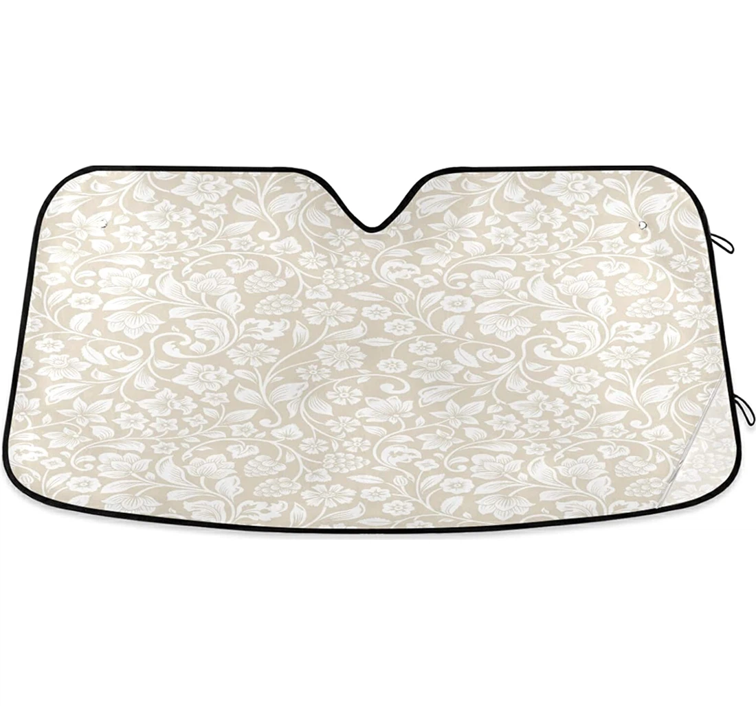 Flower Pattern Auto Sun Shade