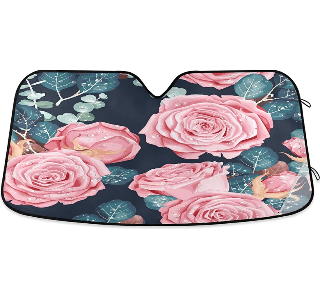 Pink Rose Auto Sun Shade