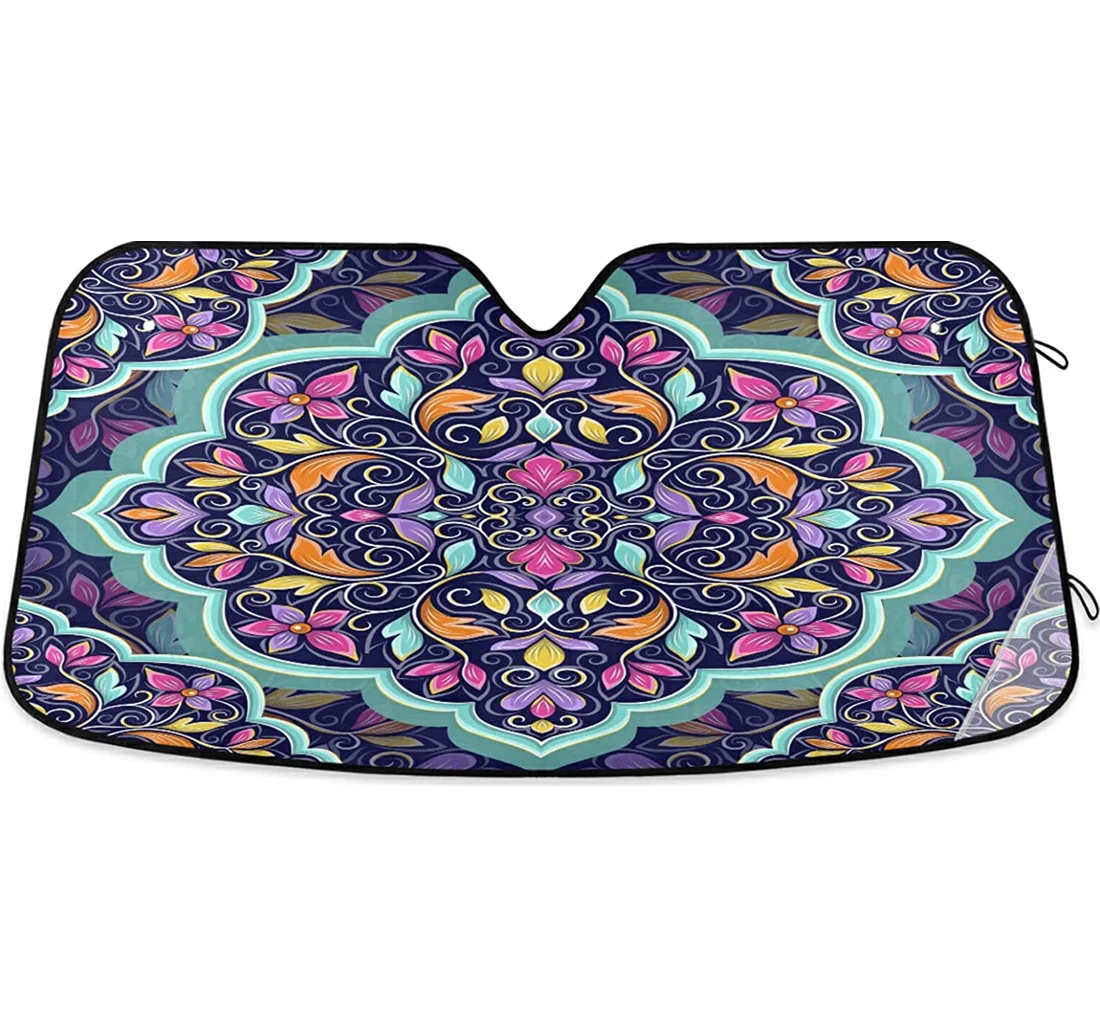 Indian Motifs Auto Sun Shade