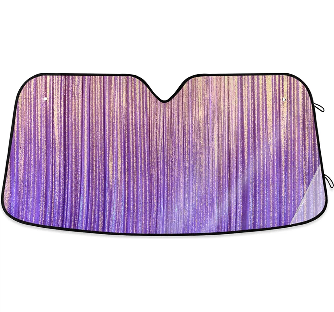 Colorful Light Waves Auto Sun Shade