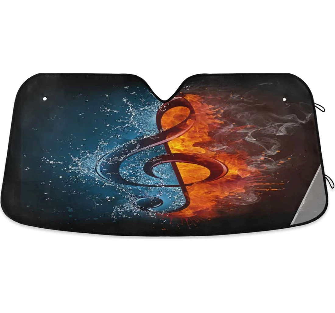 Fire Music Note Auto Sun Shade