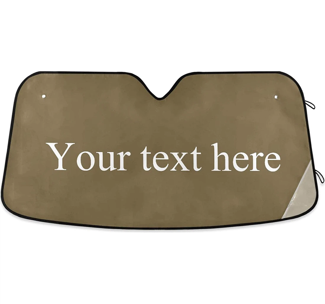 Custom Brown Personalized Customized Auto Sun Shade