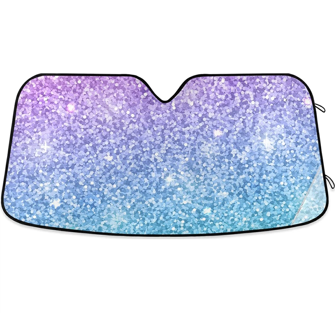 Pink Blue Glitter Auto Sun Shade