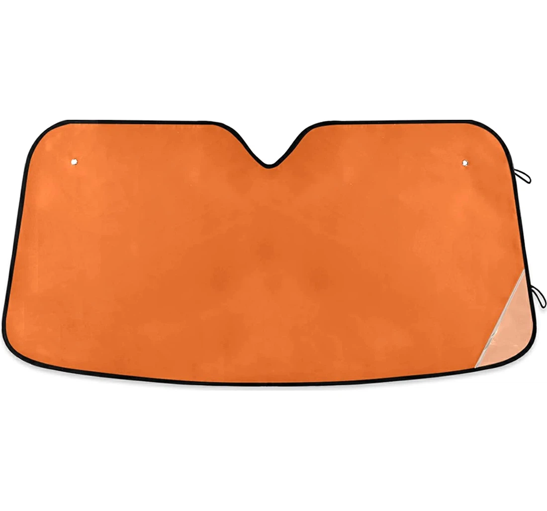 Orange Red Solid Color Auto Sun Shade