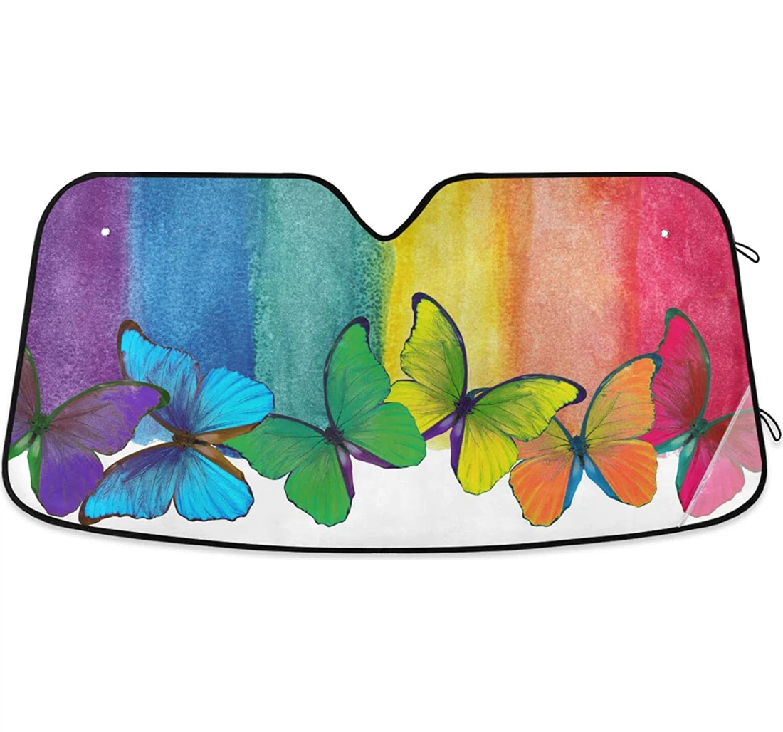 Rainbow Butterfly Cars Auto Sun Shade
