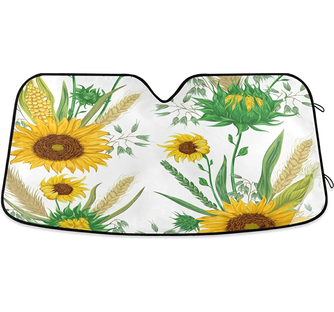 Sunflower Autumn Auto Sun Shade