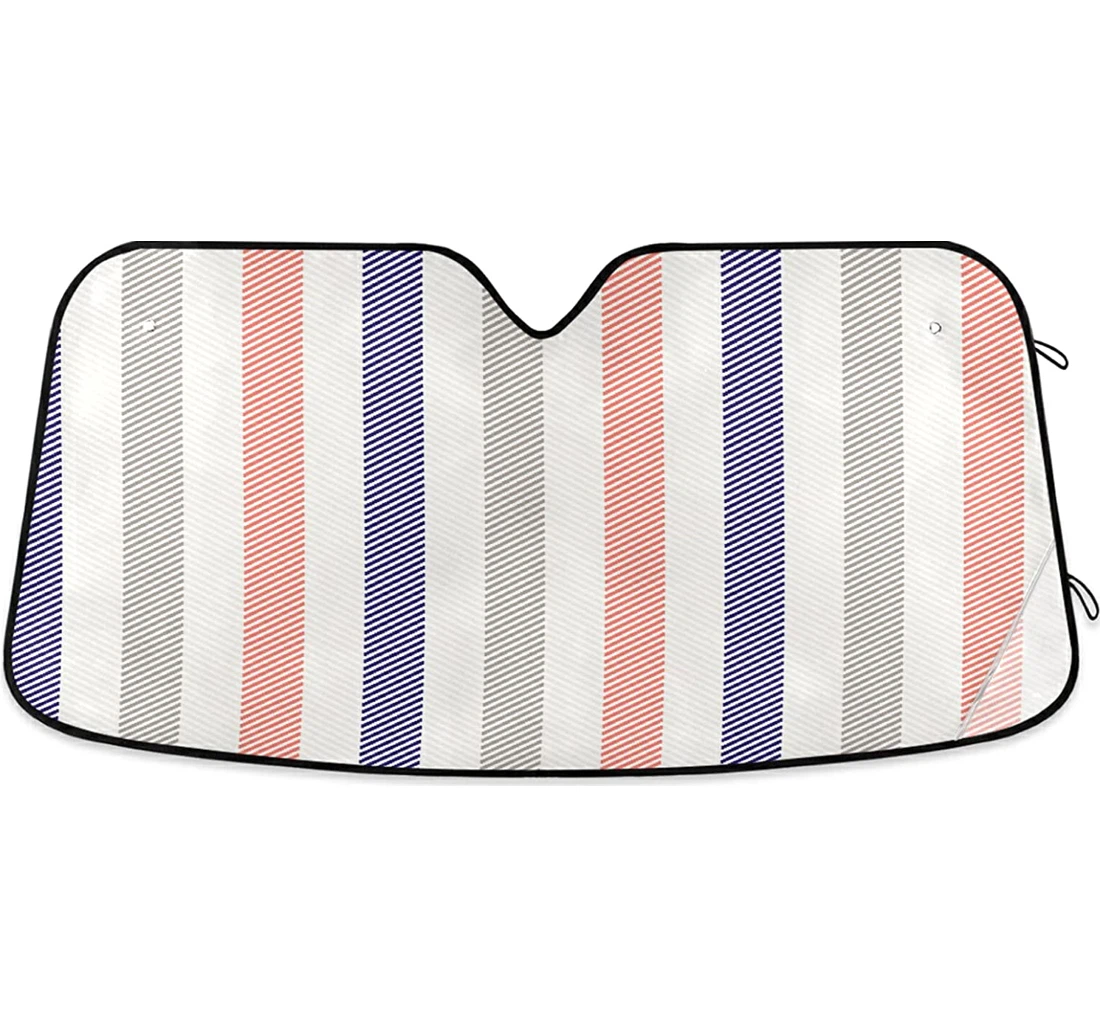 Colorful Strips Auto Sun Shade