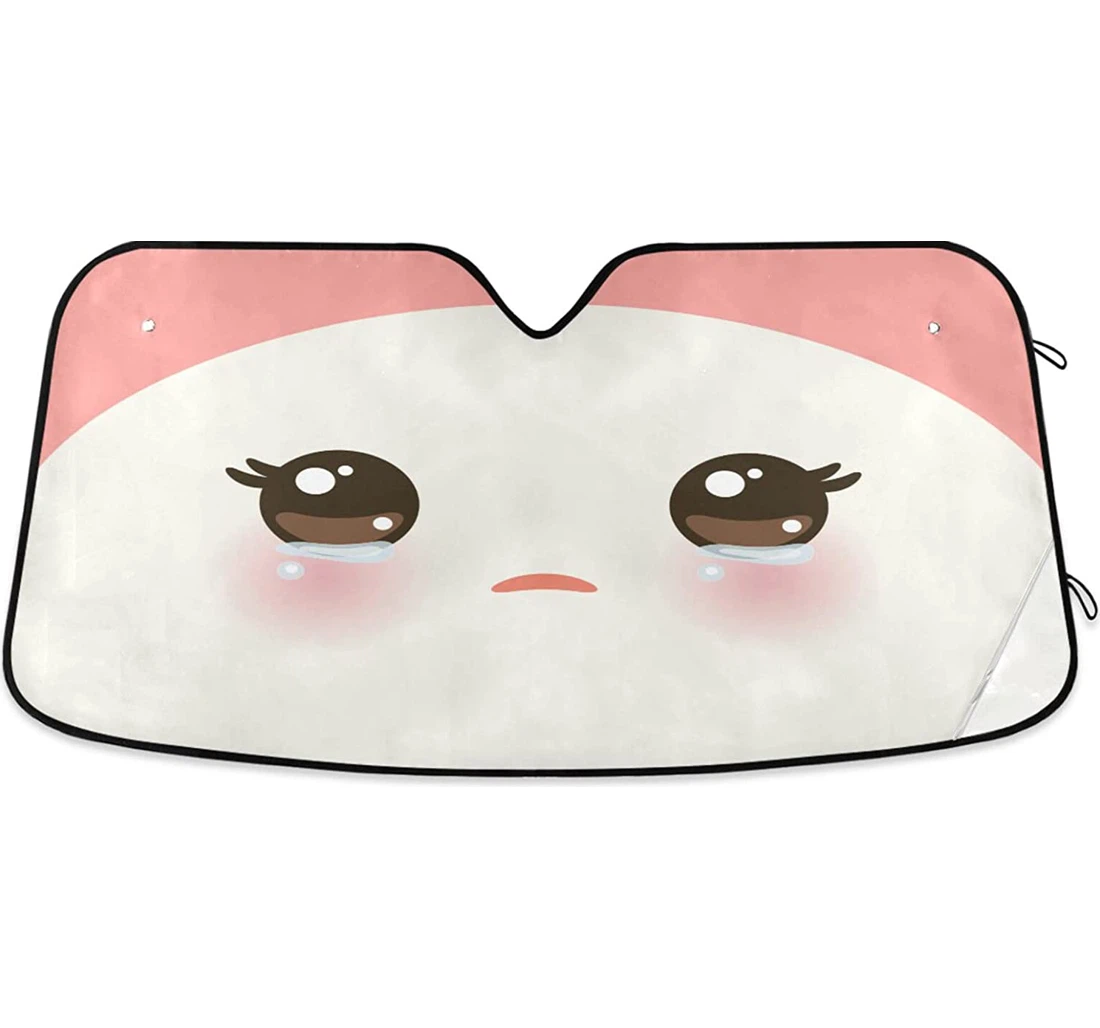 Kawaii Funny Sad Eyes Baby Auto Sun Shade