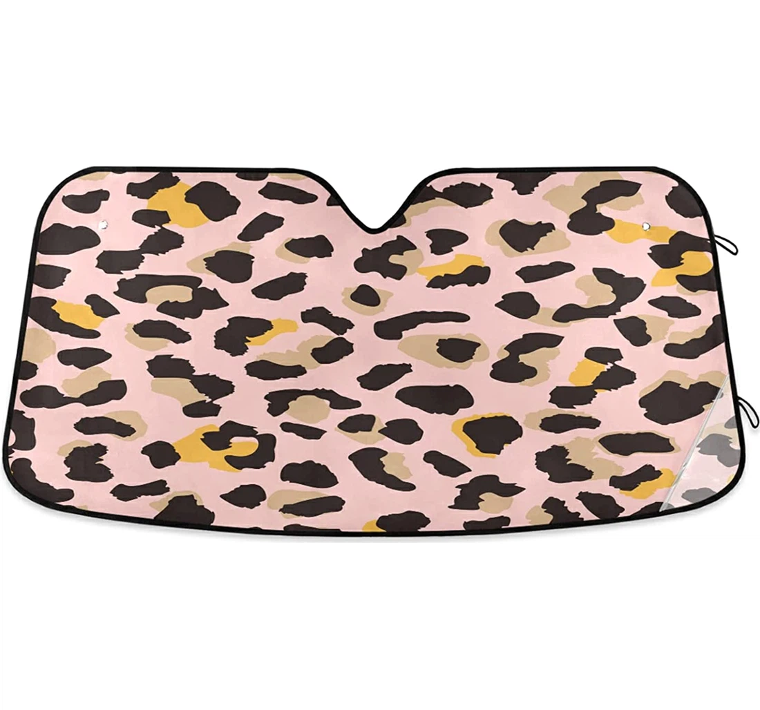 Leopard Skin Sunscreen Auto Sun Shade