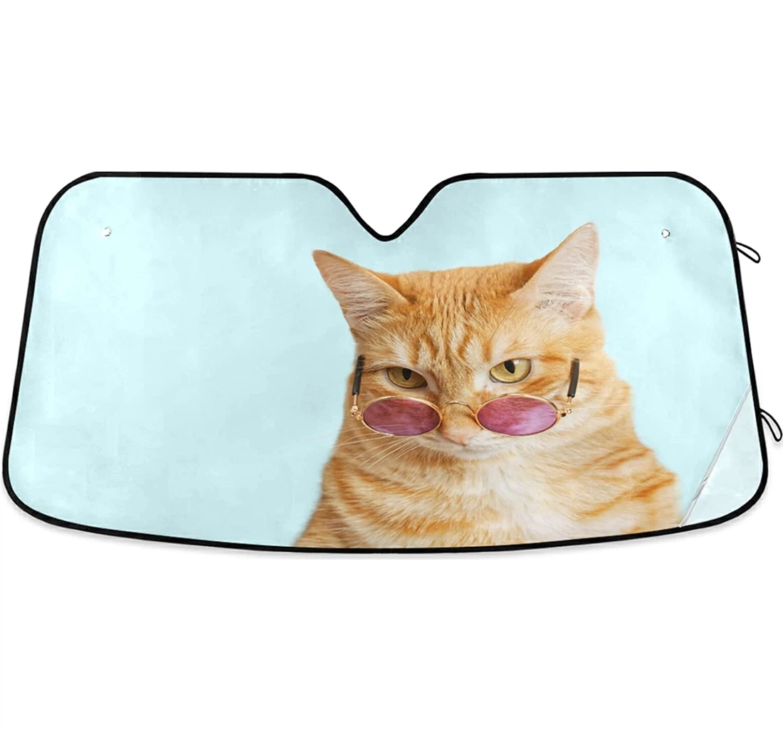 Funny Cat Auto Sun Shade