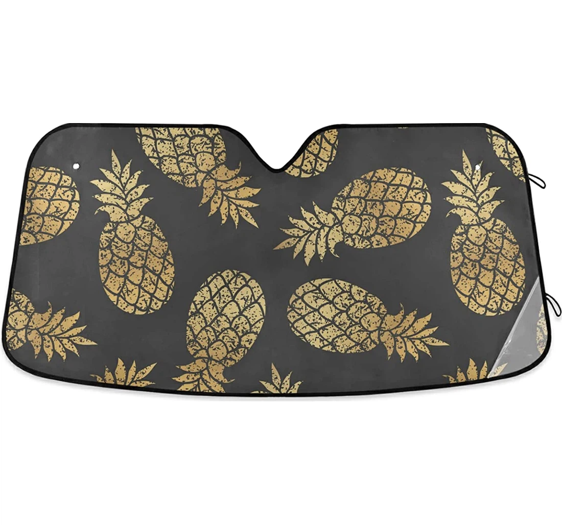 Golden Pineapple Fruit Sunscreen Auto Sun Shade
