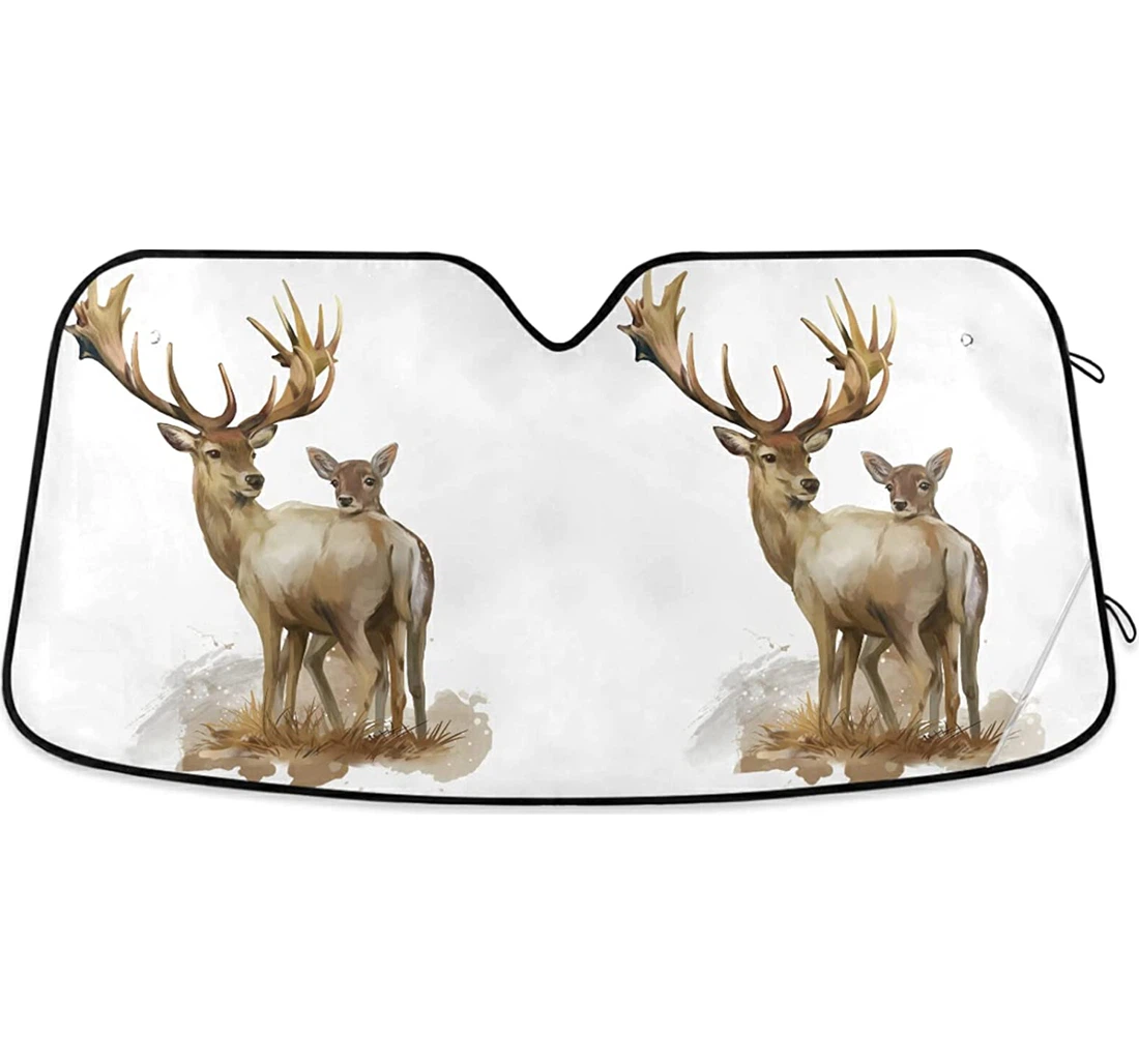 Deer Fawn Auto Sun Shade