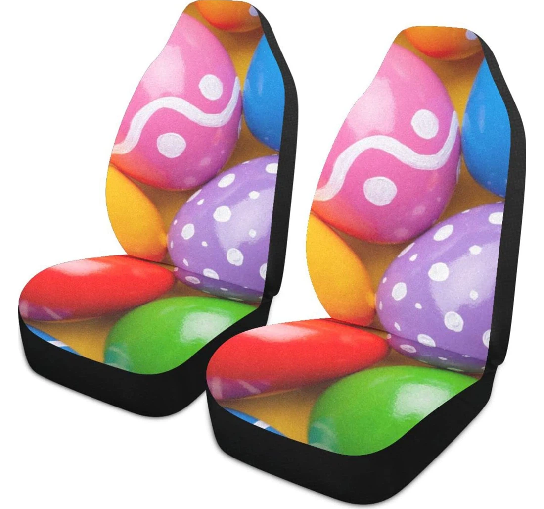 Eggs Cross Flower Universal Front Car Seat Cover