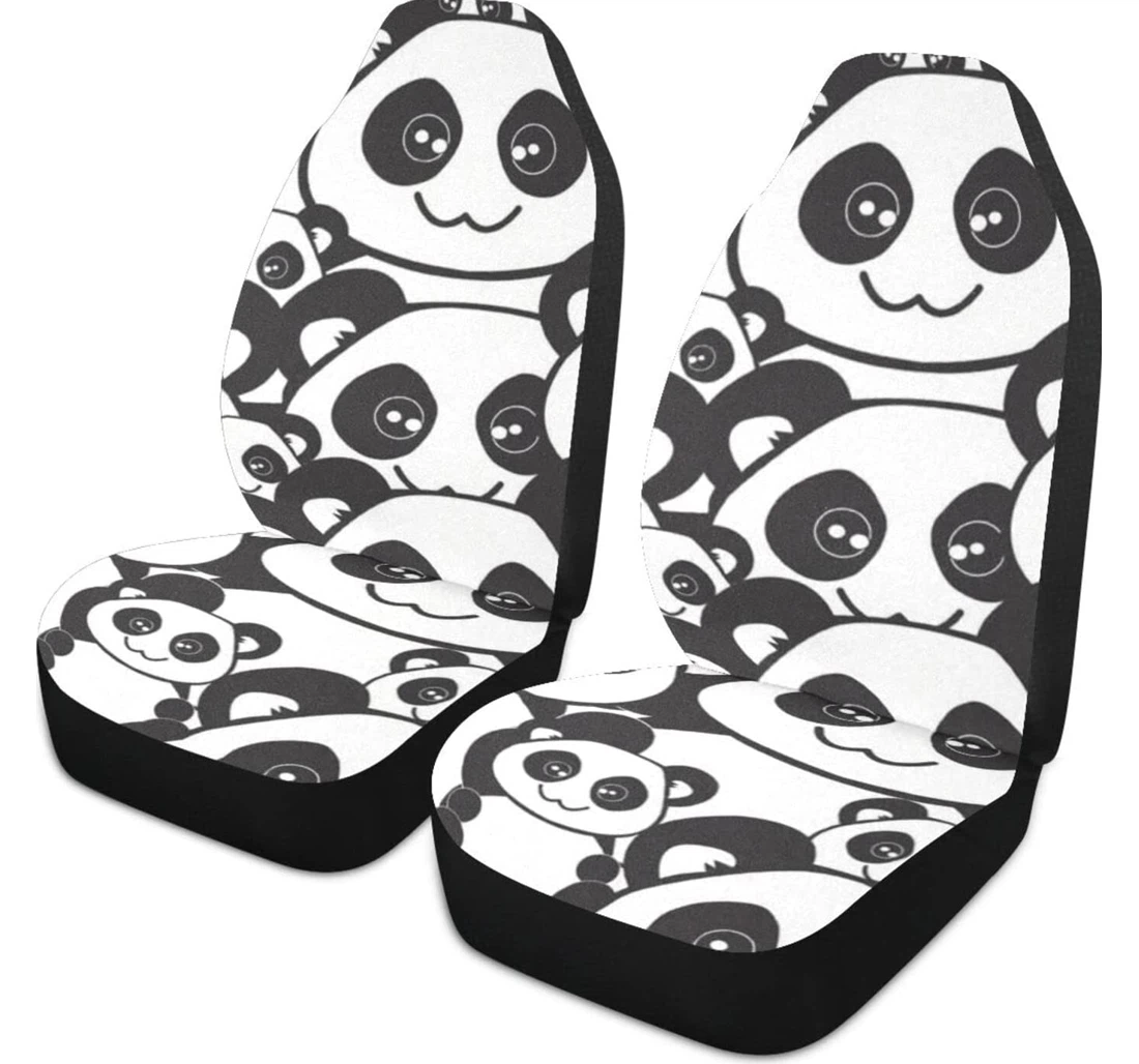 Lovely Pandas Universal Front Car Seat Cover