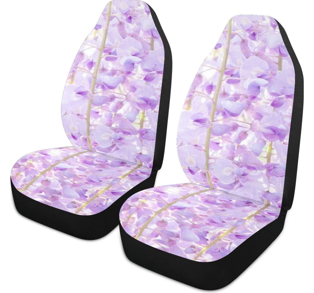 Flower And Rattan Prints Universal Front Car Seat Cover