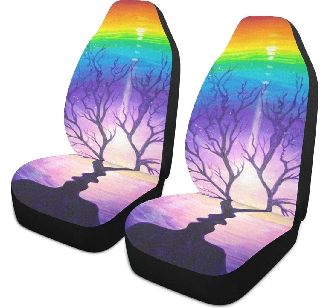 Life Colored Tree Universal Front Car Seat Cover