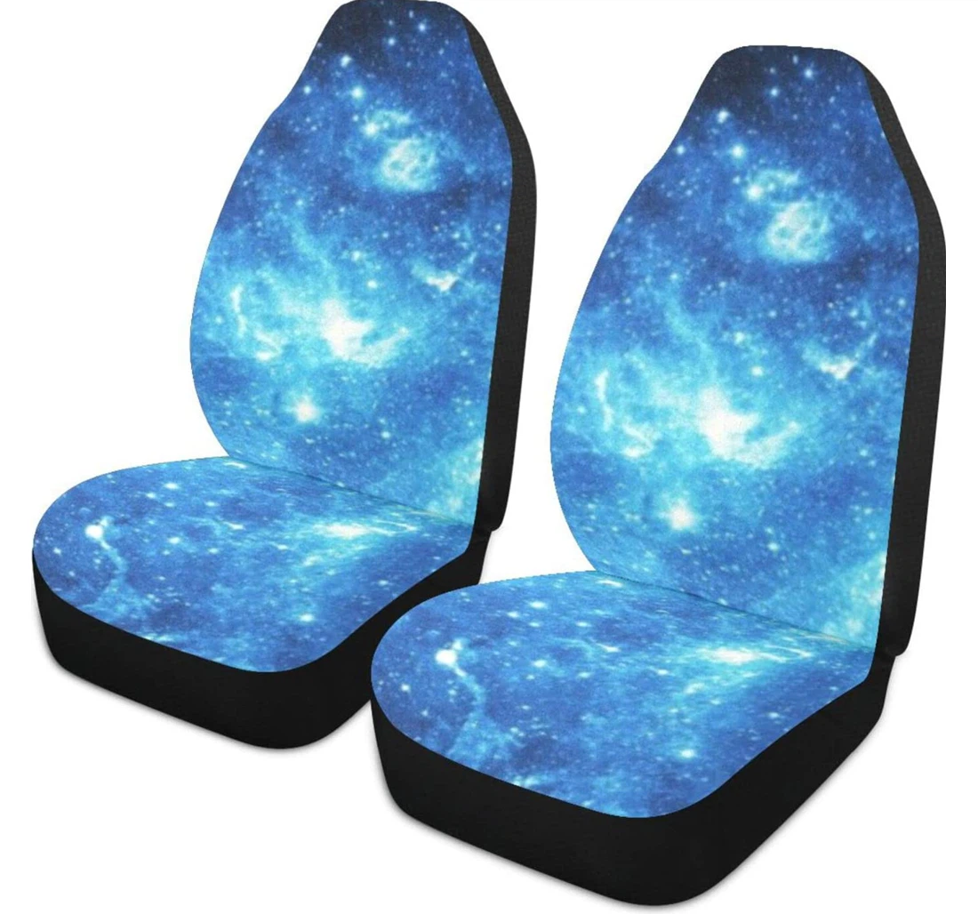 Blue Sky Abstract Aurora Art Universal Front Car Seat Cover
