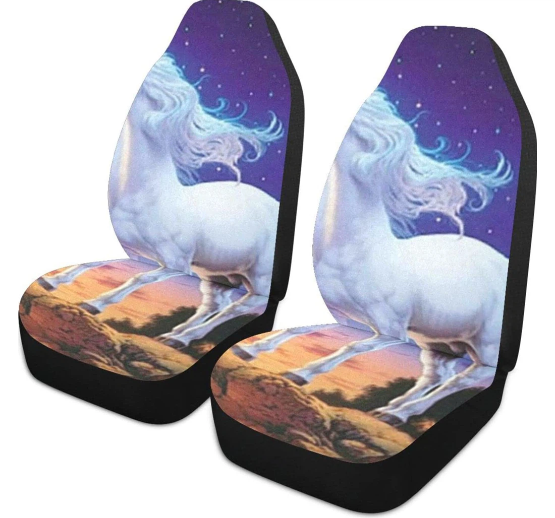 Painting Unicorn Universal Front Car Seat Cover
