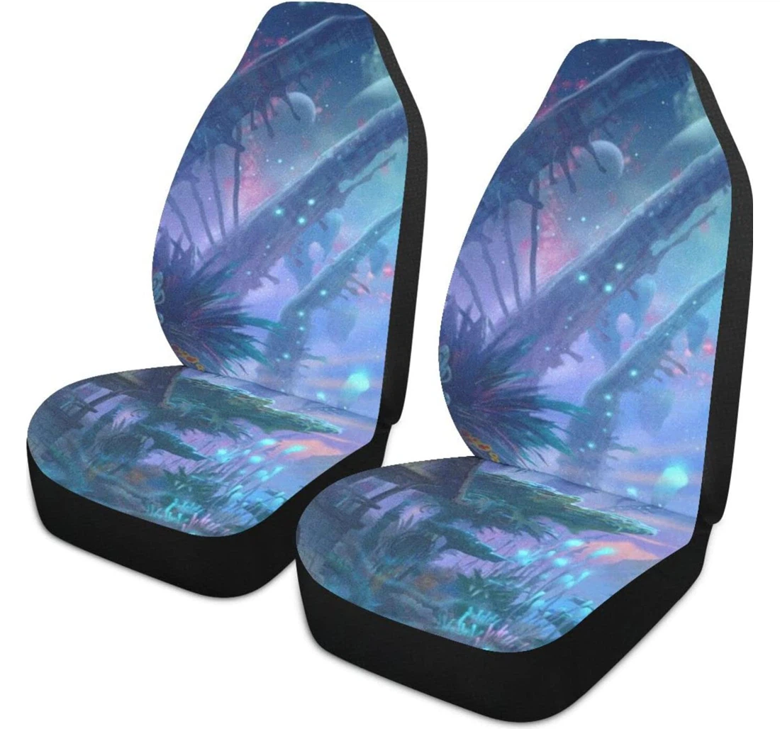 Mushroom Houses Cartoon Universal Front Car Seat Cover