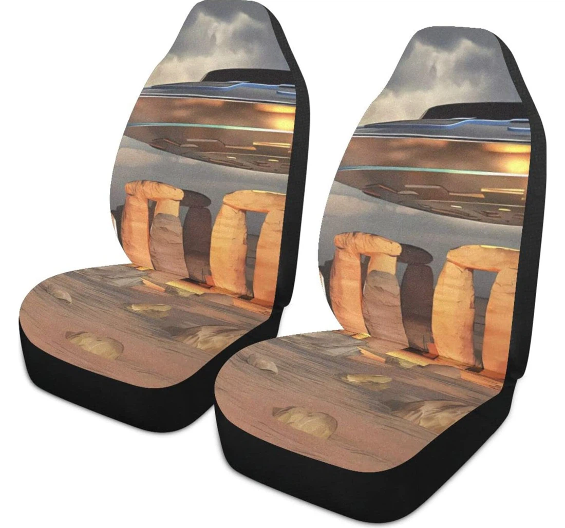 Future Ufo Mars Universal Front Car Seat Cover