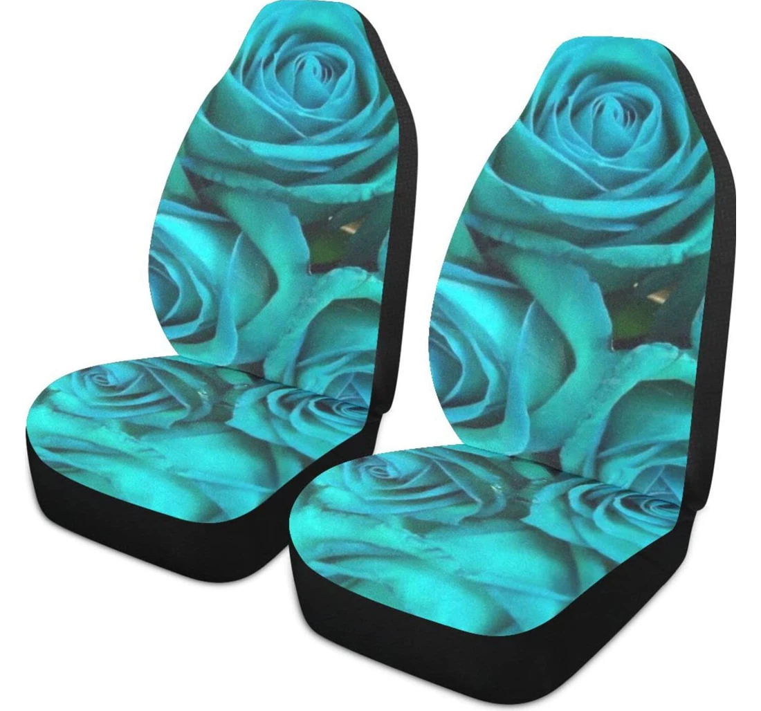 Green Rose Art Universal Front Car Seat Cover