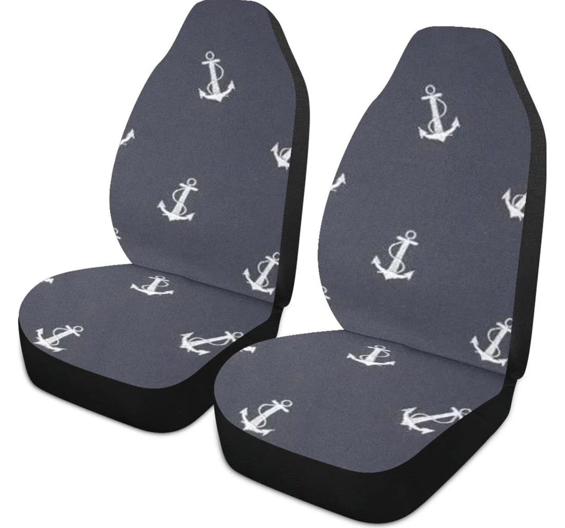 Nautical Anchor Universal Front Car Seat Cover