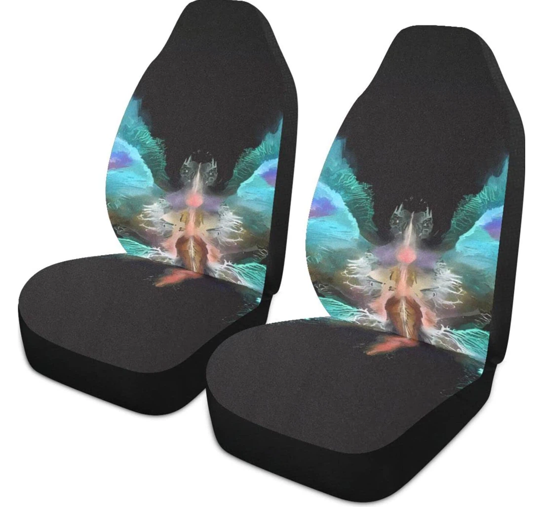 Aesthetic Insects With Black Universal Front Car Seat Cover