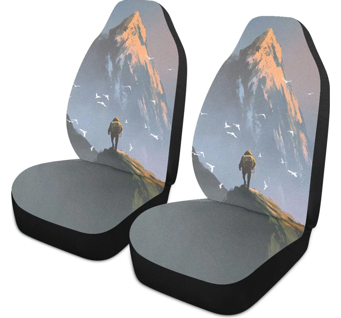 Inspirational Mountain Top Universal Front Car Seat Cover