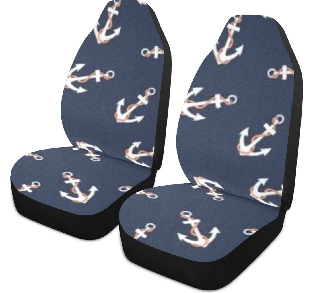 Nautical Anchor Universal Front Car Seat Cover
