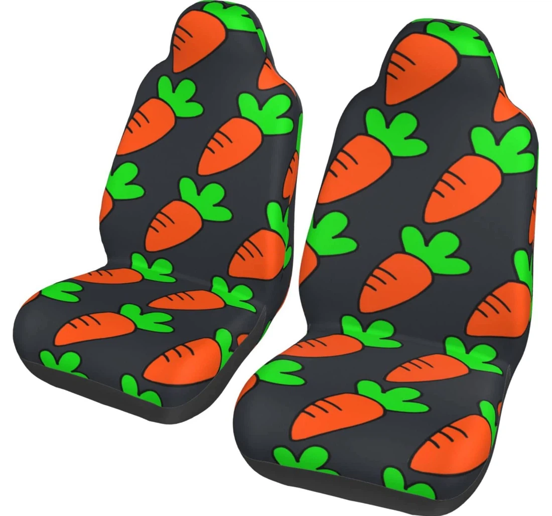 Carrot Funny Universal Front Car Seat Cover