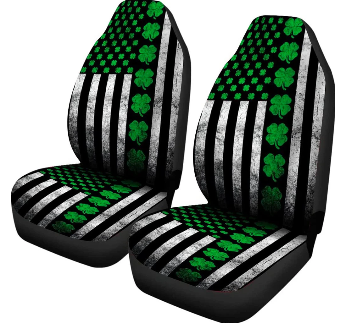Irish Blessing Celtic Cross Irish Happy St Patrick's Saint Patrick's Lucky Shamrock Universal Front Car Seat Cover
