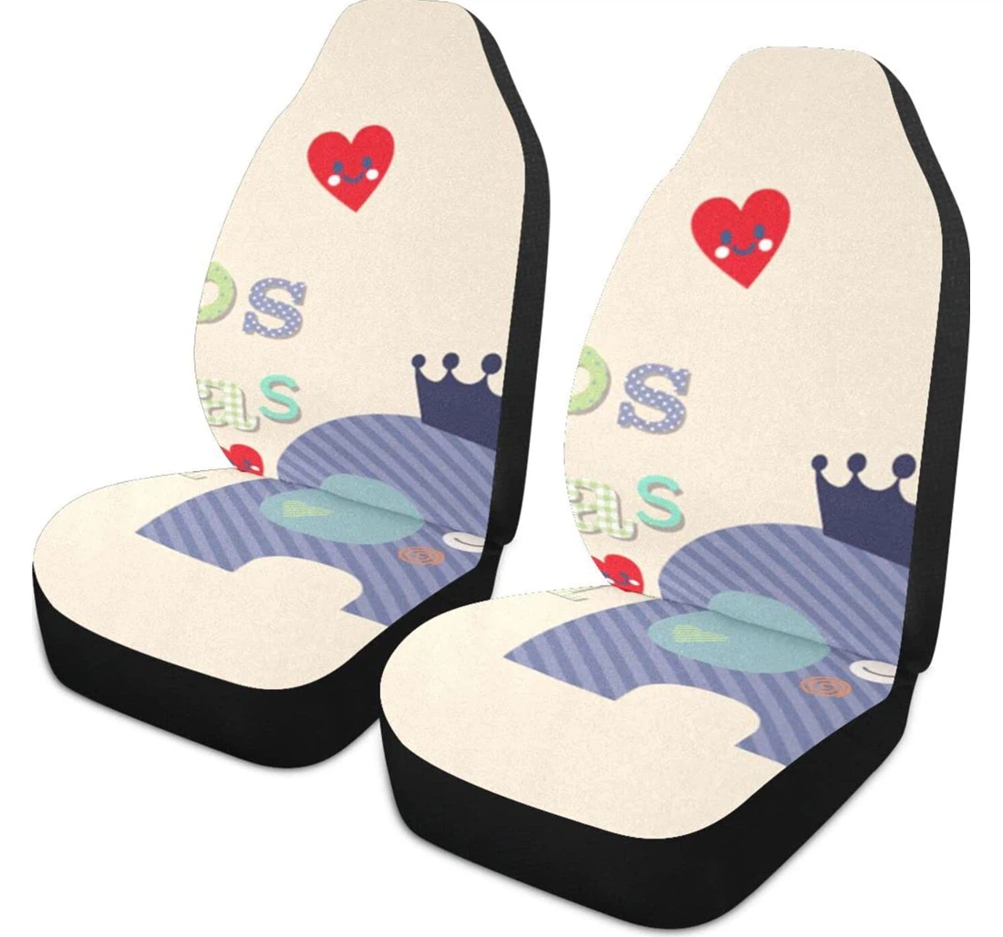 Cartoon Baby Elephant Universal Front Car Seat Cover