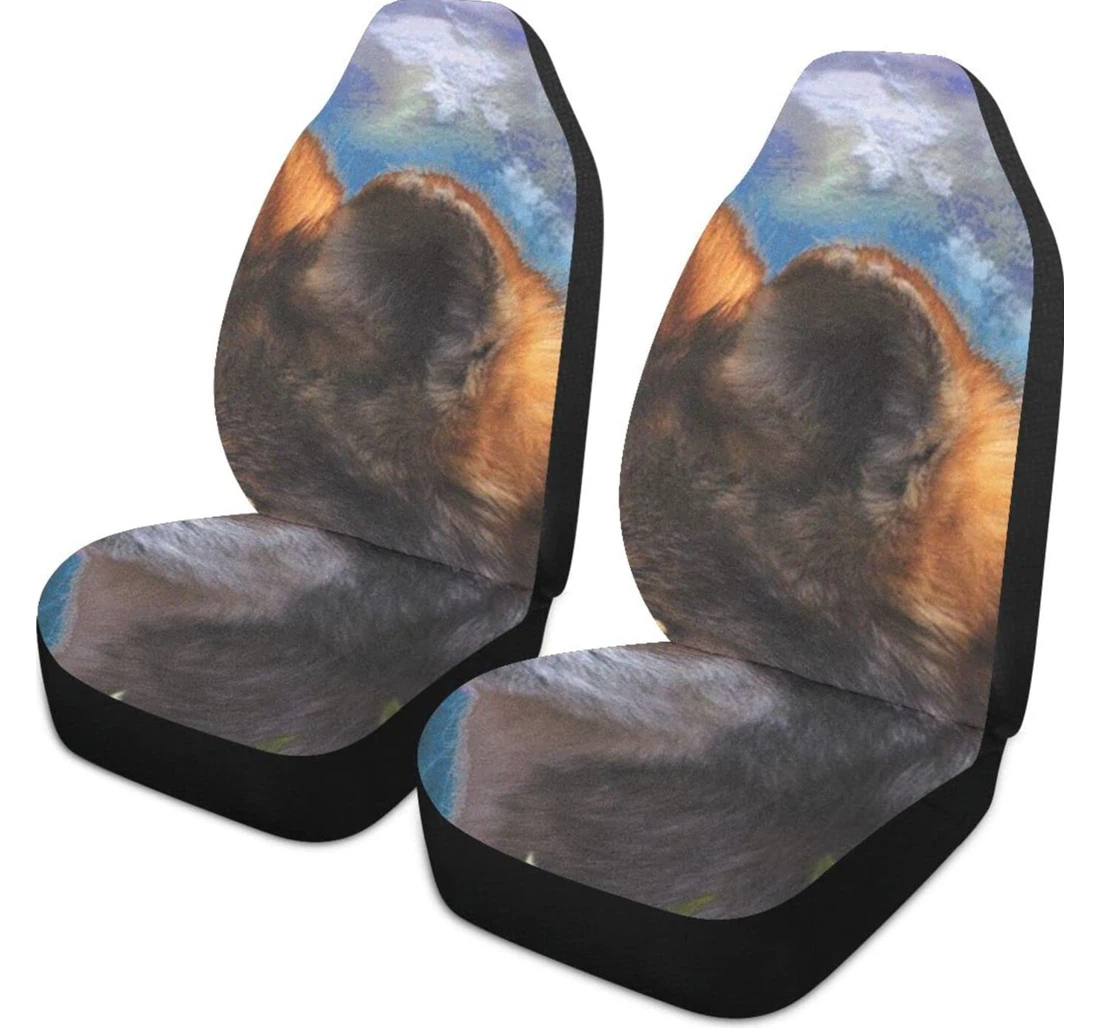 Moon Wolf Universal Front Car Seat Cover