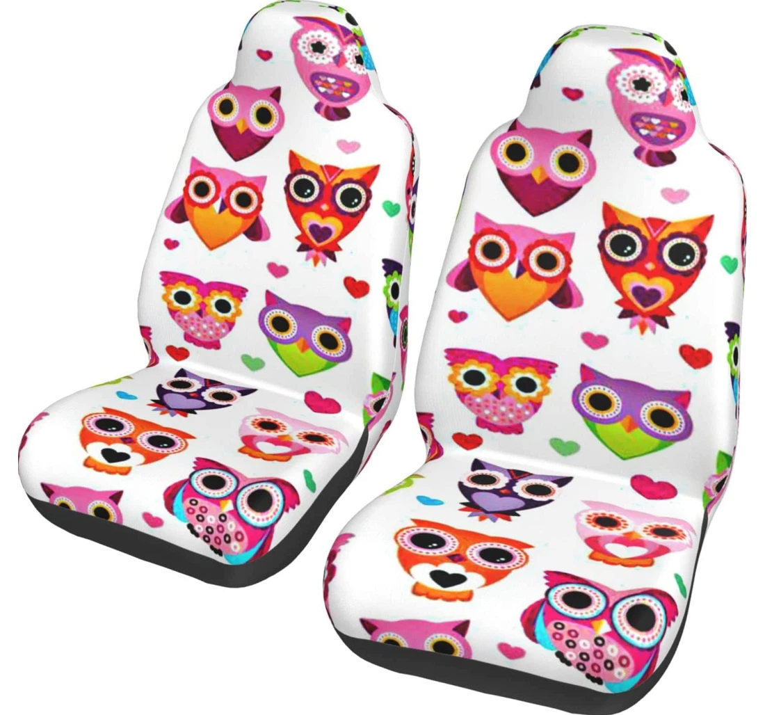 Owl Pattern Universal Front Car Seat Cover
