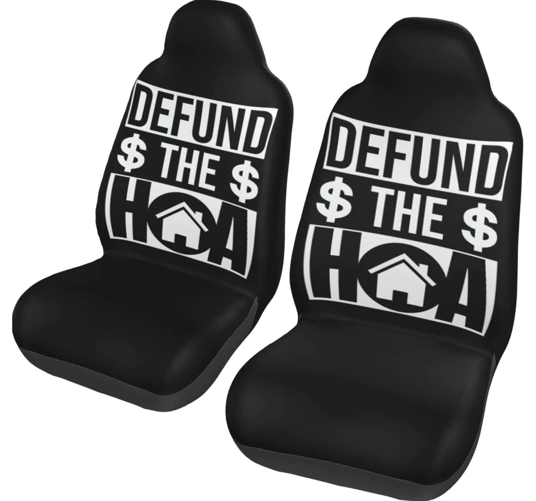 Defund The Hoa Universal Front Car Seat Cover