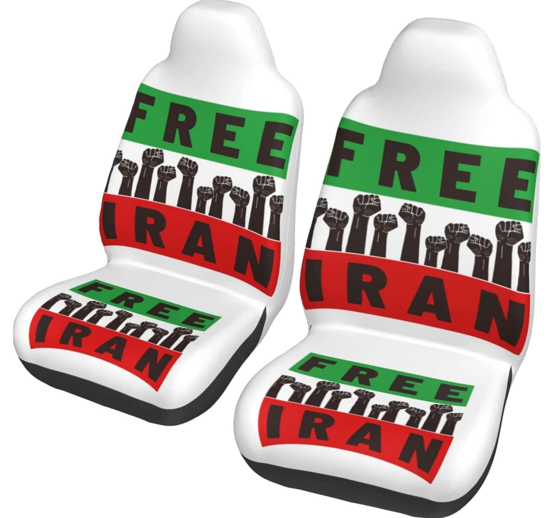 Women Life Freedom Free Iran Universal Front Car Seat Cover