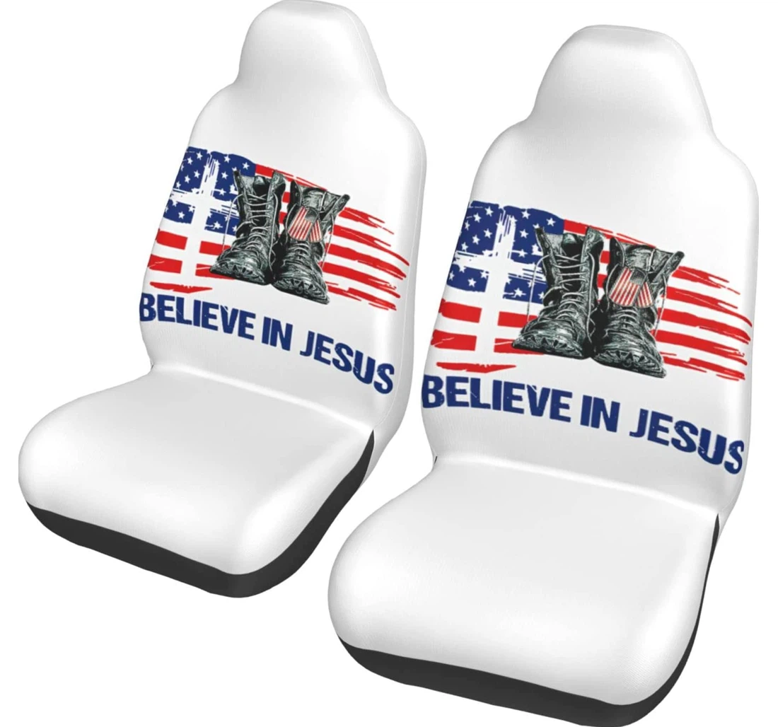 I Believe In Jesus Universal Front Car Seat Cover