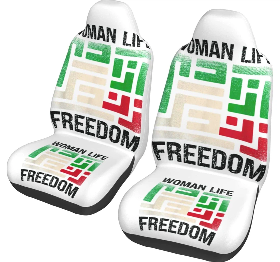 Women Life Freedom Flag Zan Zendegi Azadi Mahsa Amini Iran Universal Front Car Seat Cover
