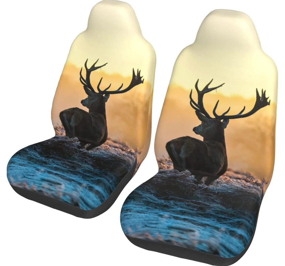 Deer Wilderness Universal Front Car Seat Cover